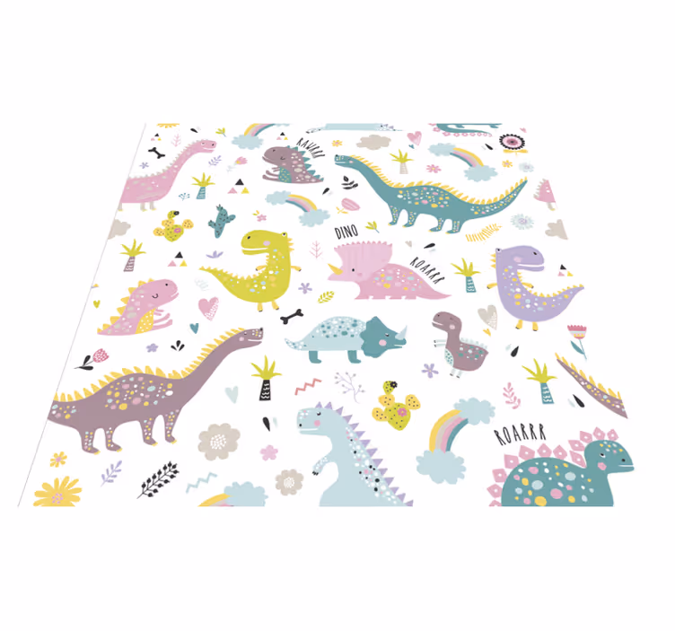Dinosaur animal vinyl carpet - TenStickers