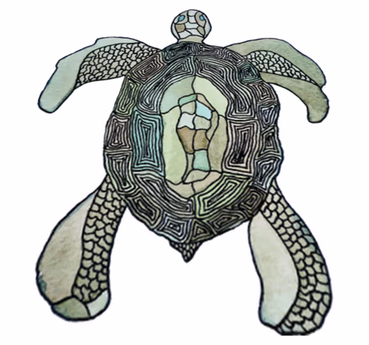 Classic turtle animal vinyl carpet - TenStickers