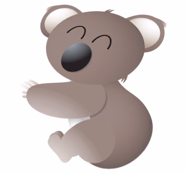 Happy koala animal vinyl carpet - TenStickers