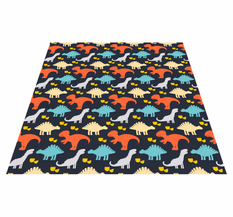 Animal vinyl carpet with colorful dinosaur design - TenStickers