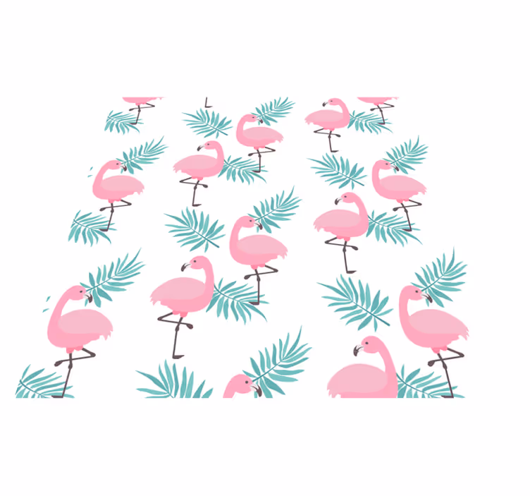 Animal vinyl carpet tropical flamingo design - TenStickers