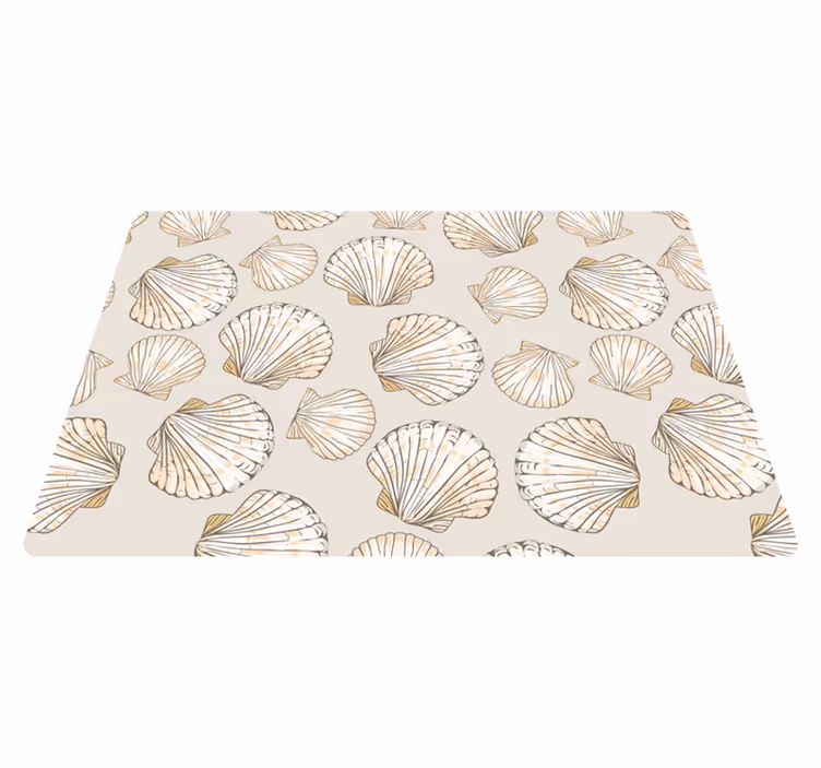 Animal vinyl carpet with big and small seashells - TenStickers
