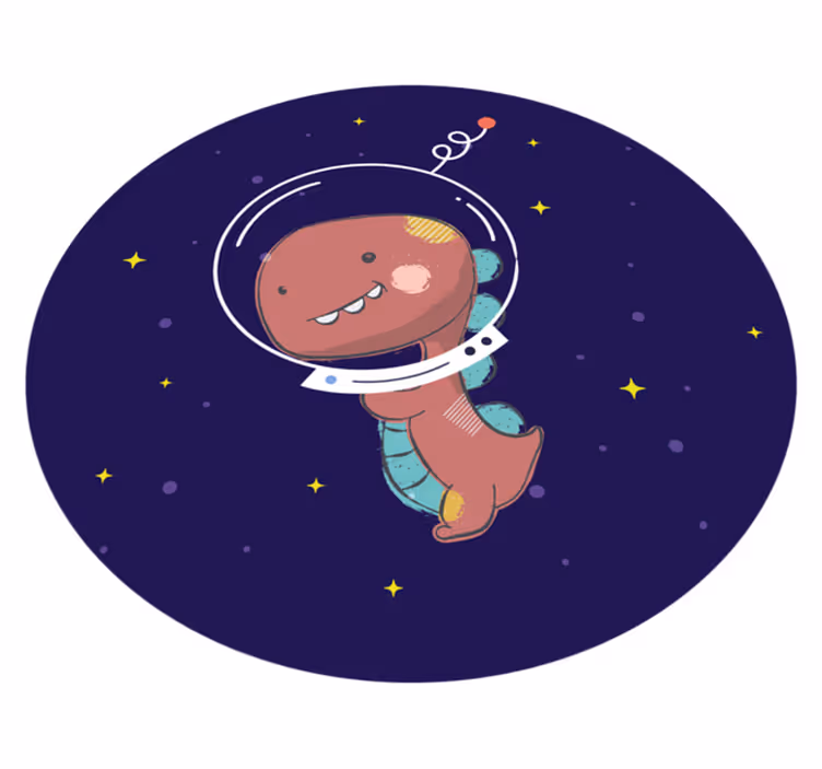 Space t-rex animal vinyl carpet - TenStickers