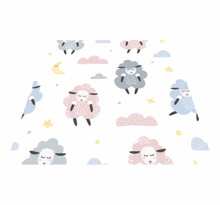 Animal vinyl carpet sheep design for kids - TenStickers
