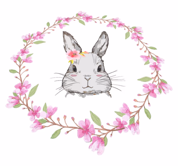 Animal vinyl carpet wild africa bunny girl - TenStickers