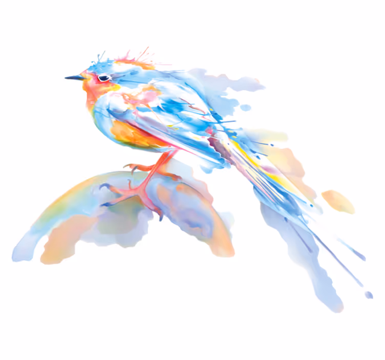 Bird splash animal vinyl carpet - TenStickers