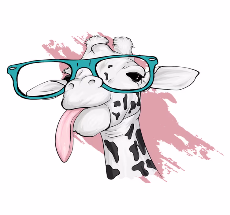 Giraffe splash animal vinyl carpet - TenStickers