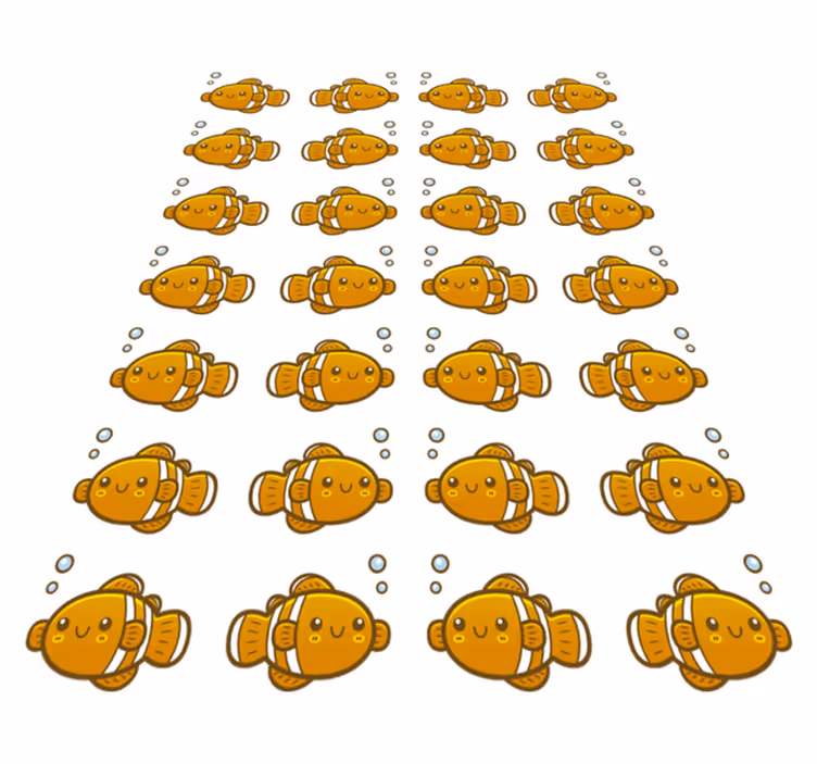 Animal vinyl carpet clown fish design - TenStickers
