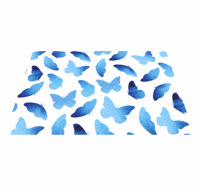 Animal vinyl carpet with painted butterflies - TenStickers