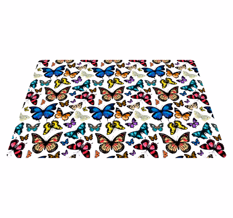 Beautiful and colorful butterflies animal vinyl carpet - TenStickers
