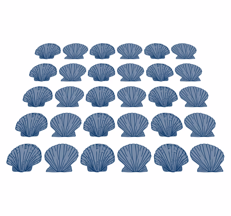 Seashell blue tones animal vinyl carpet - TenStickers