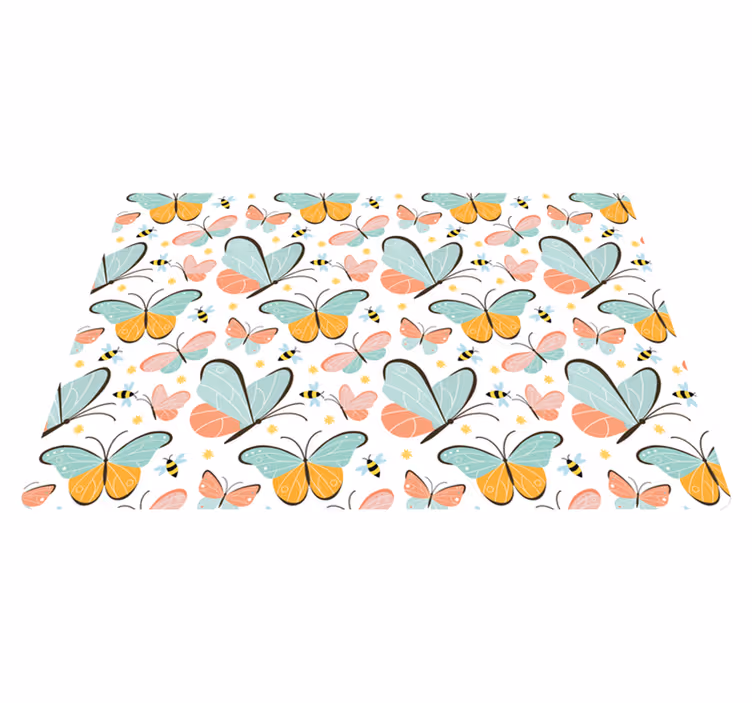 Animal vinyl carpet butterflies and bees - TenStickers