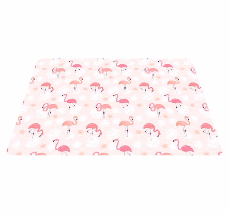 Pink flamingo motifs animal vinyl carpet - TenStickers