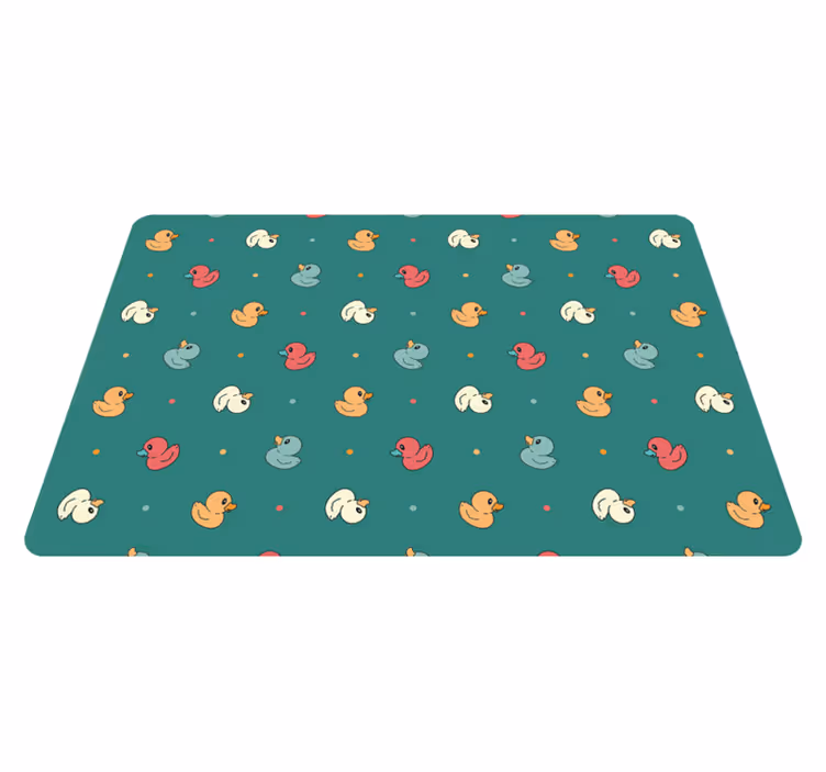 Animal vinyl carpet with multicolored rubber duckies - TenStickers