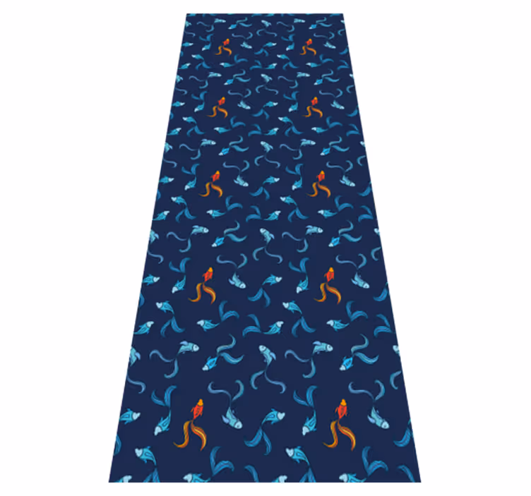 Animal vinyl carpet one in a thousand orange fish - TenStickers