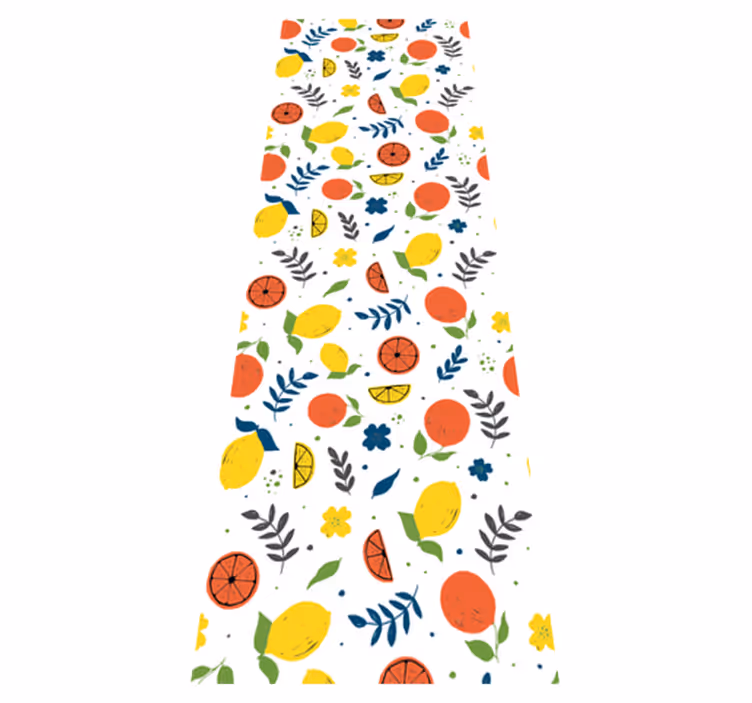 Animal vinyl carpet citrus fruits with leaves - TenStickers