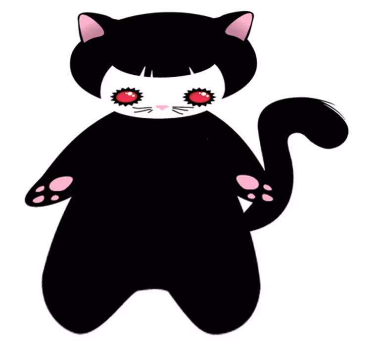 Baby cat monster animal vinyl carpet - TenStickers