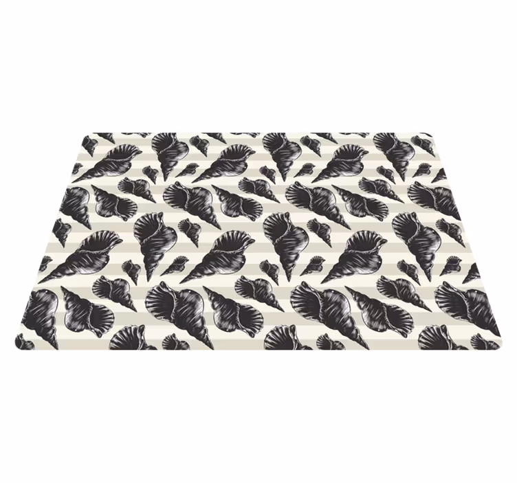 Animal vinyl carpet hand-drawn vintage seashells - TenStickers