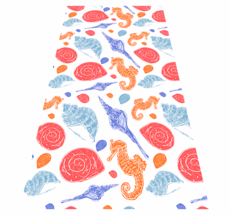 Animal vinyl carpet undersea tiles - TenStickers