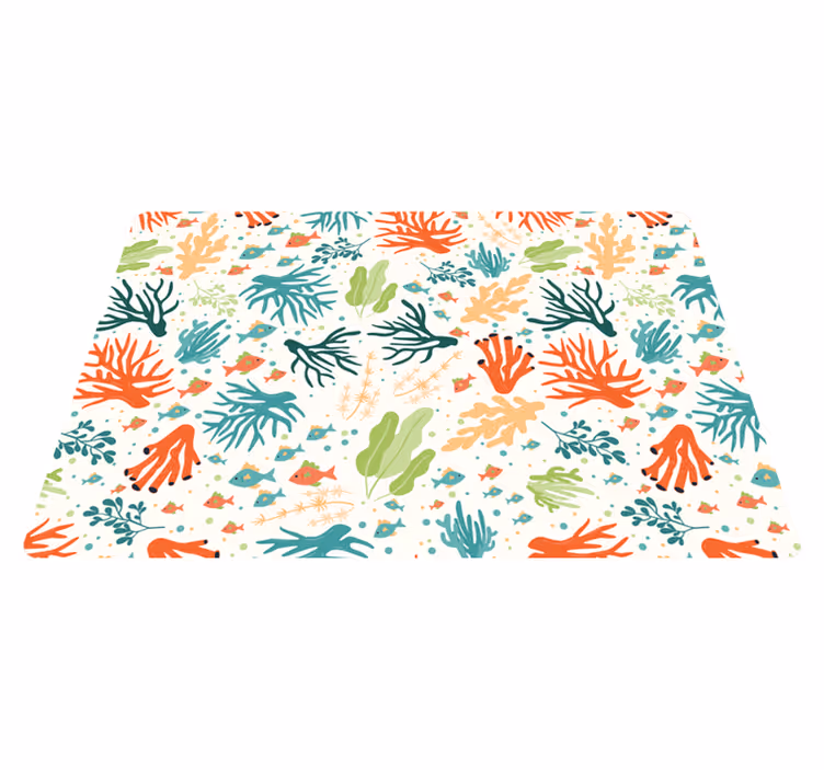 Colorful coral animal vinyl carpet - TenStickers