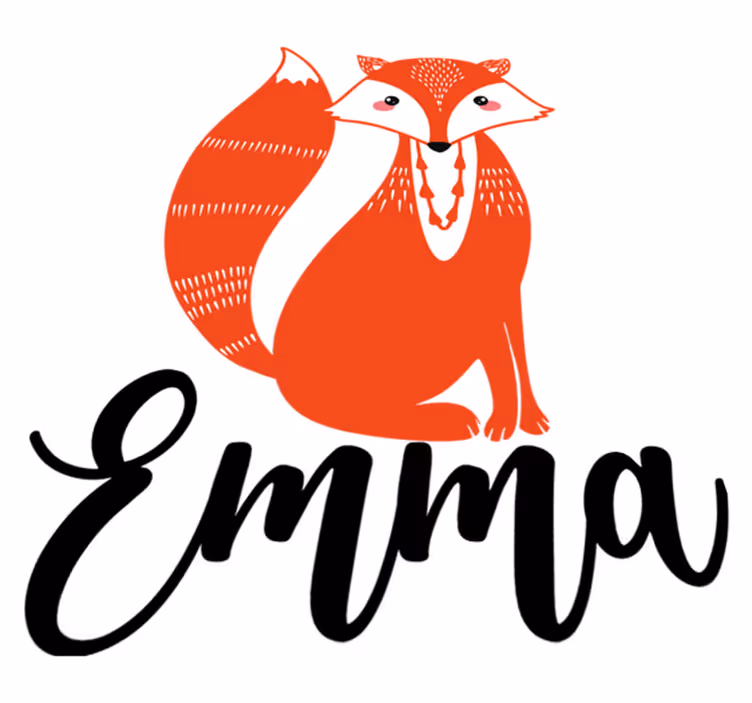 Animal vinyl carpet nordic fox personalized - TenStickers