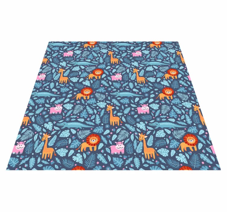 Animal vinyl carpet with jungle animal designs - TenStickers