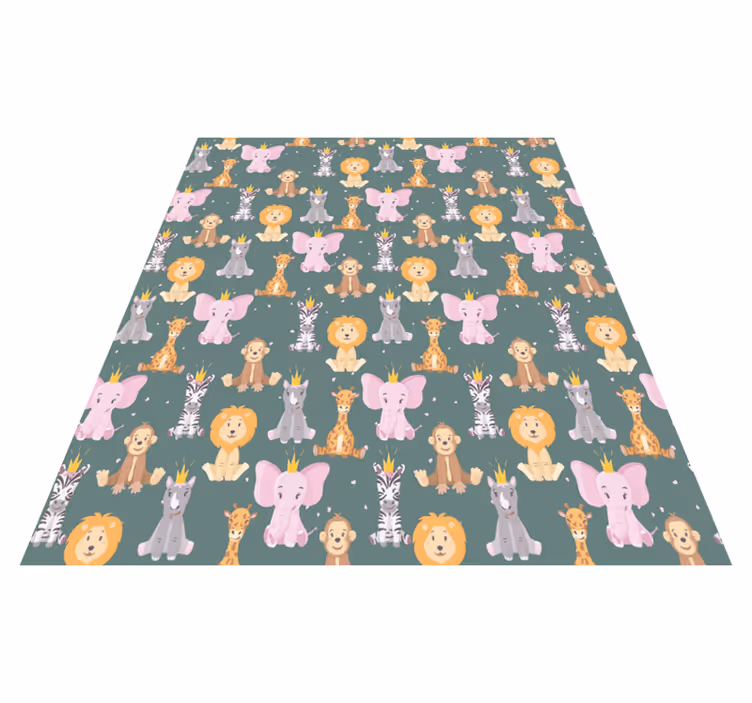 Animal vinyl carpet with adorable animal design - TenStickers