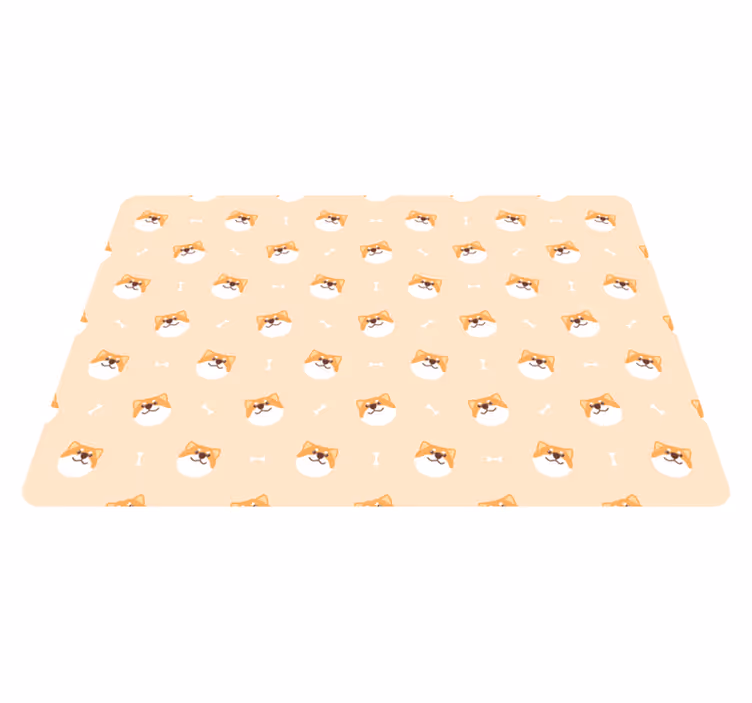 Cute dog face cartoon animal vinyl carpet - TenStickers