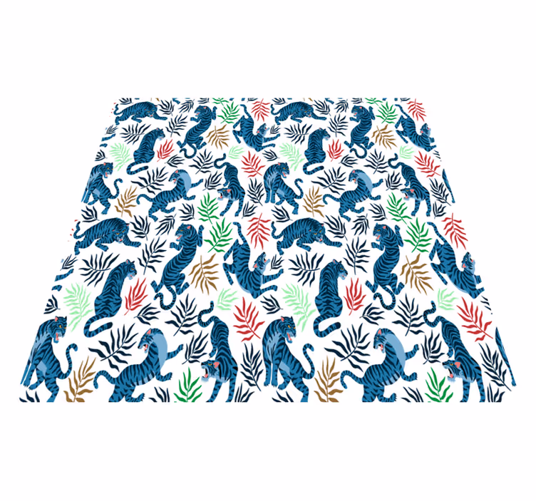 Colorful and fierce leopards animal vinyl carpet - TenStickers