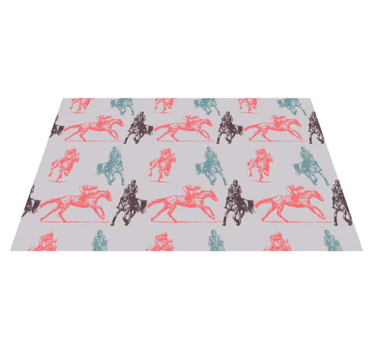 Animal vinyl carpet with western house design - TenStickers