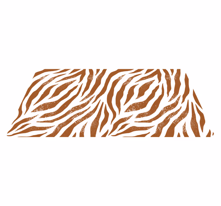 Brown zebra animal print animal vinyl carpet - TenStickers