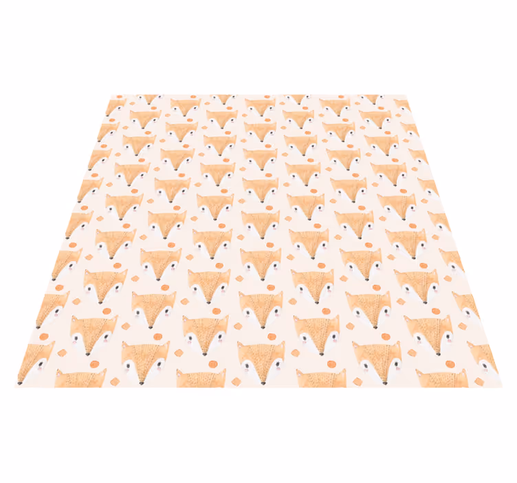 Baby fox pattern animal vinyl carpet - TenStickers