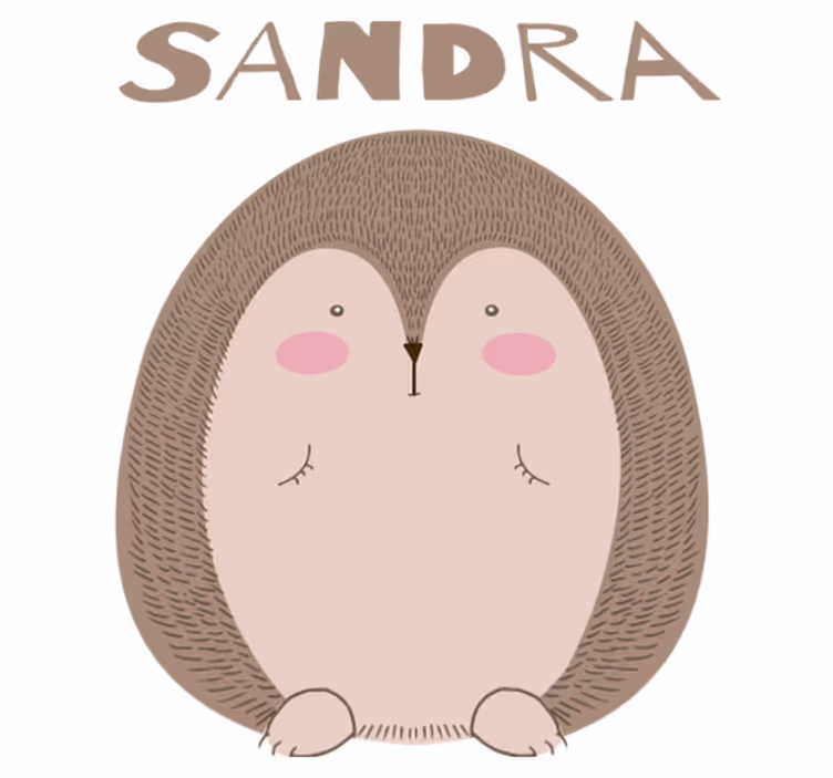 Cute hedgehog character animal vinyl carpet - TenStickers