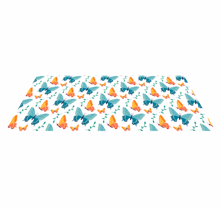 Lively butterfly animal vinyl carpet - TenStickers