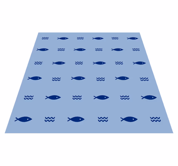 Animal vinyl carpet with patterned fish design - TenStickers