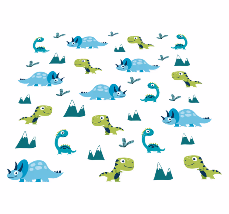 Animal vinyl carpet with fun dino designs - TenStickers