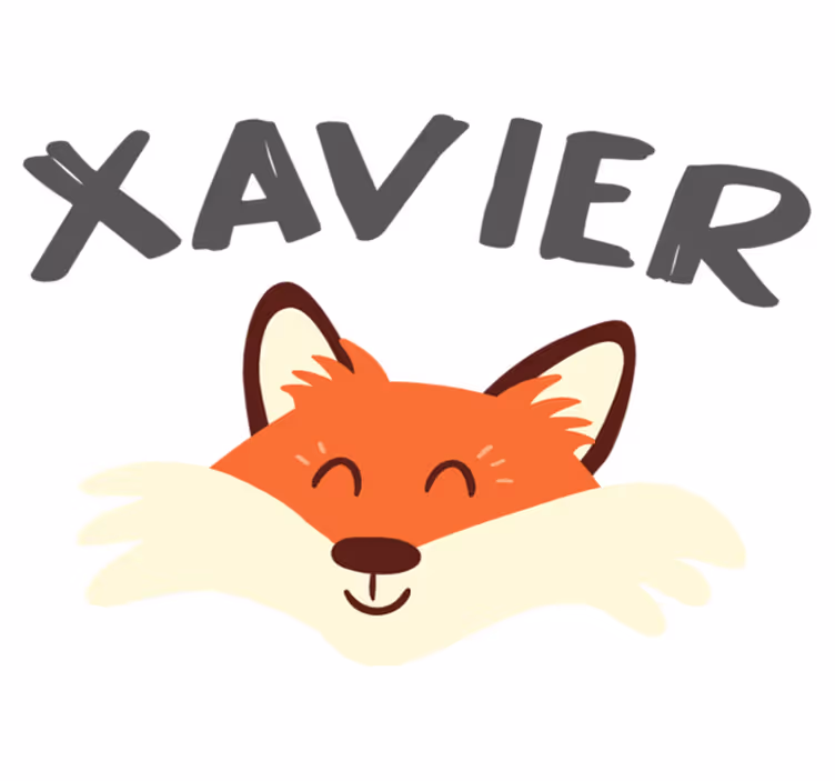 Animal vinyl carpet playful fox head - TenStickers