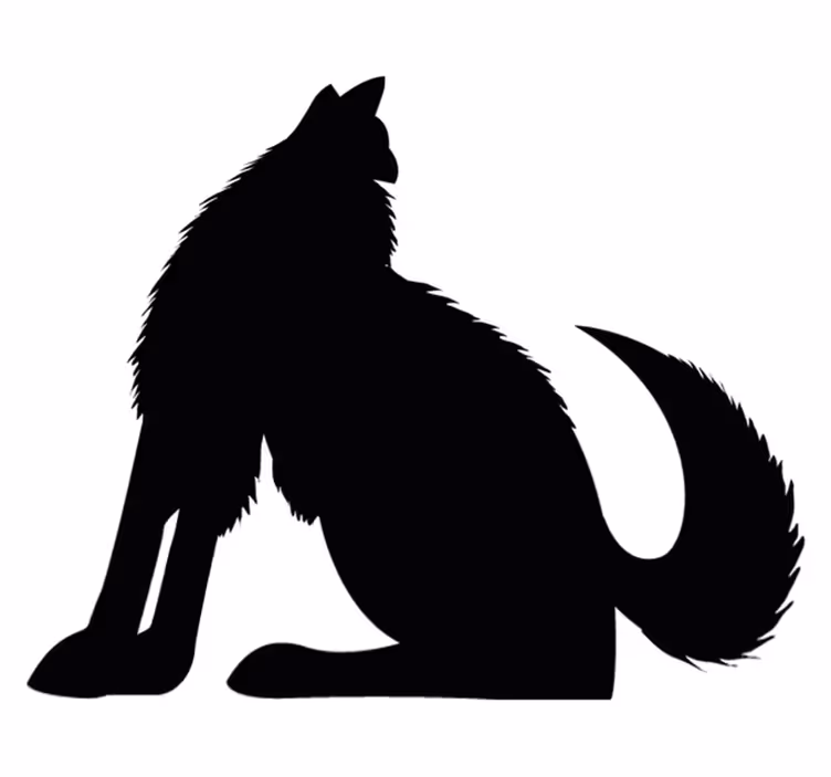 Animal vinyl carpet sitting dog outline - TenStickers