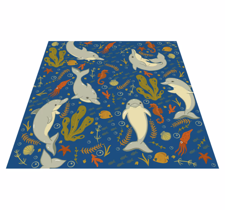 Playful marine life animal vinyl carpet - TenStickers
