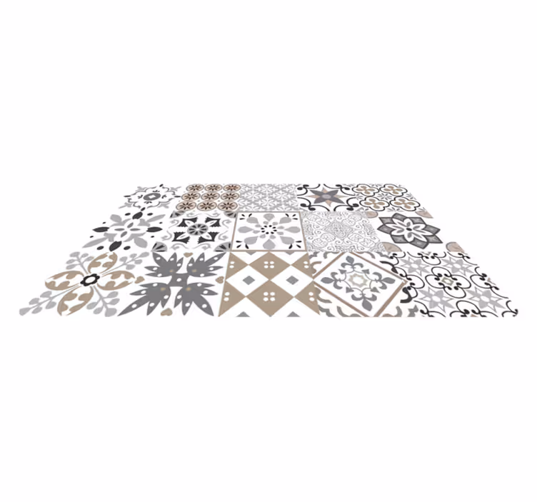 Kitchen vinyl carpet geometric tile mosaic - TenStickers