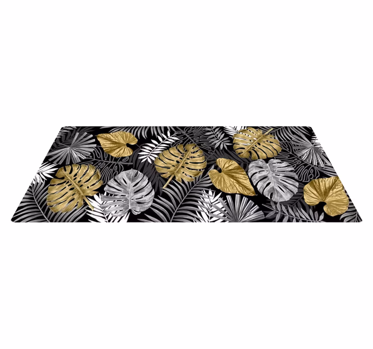 Kitchen vinyl carpet luxurious gilded jungle - TenStickers