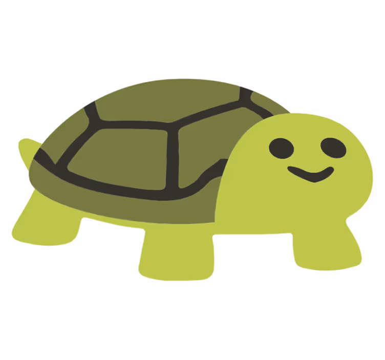 Cute smiling turtle animal vinyl carpet - TenStickers