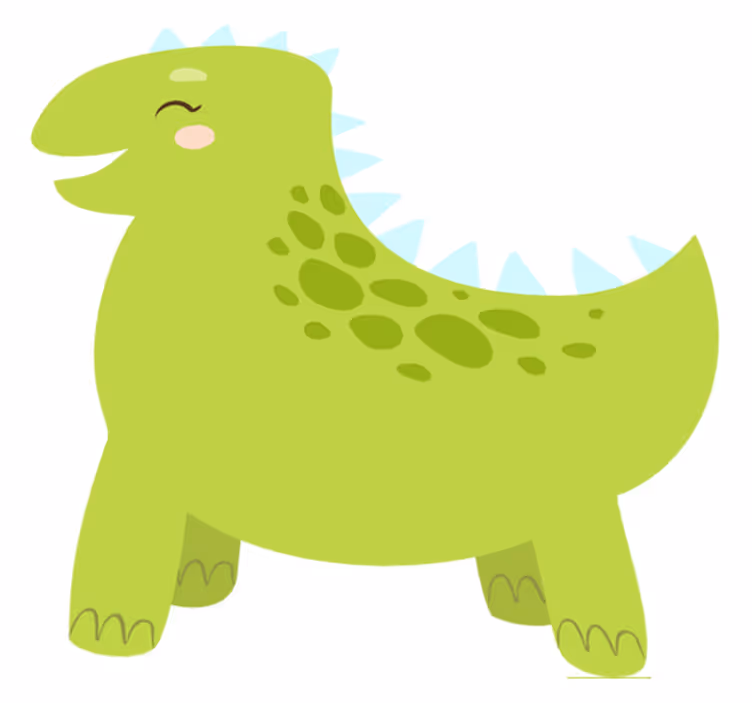Animal vinyl carpet happy dinosaur character - TenStickers