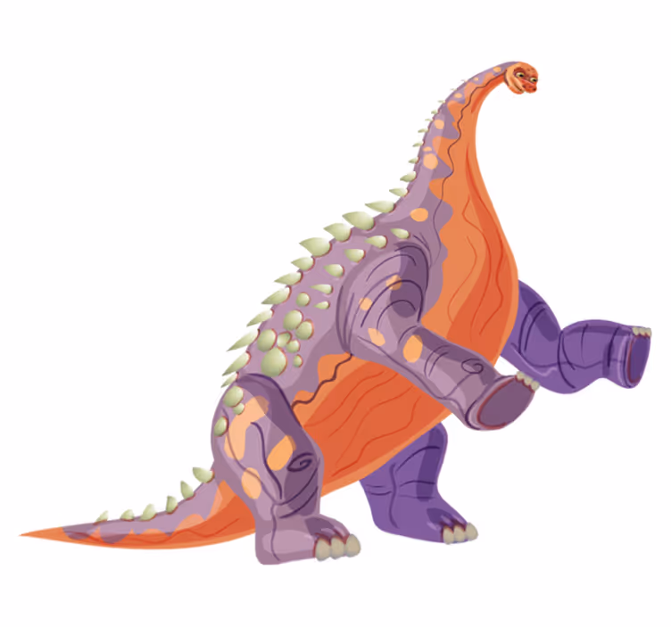 Animal vinyl carpet colorful dino character - TenStickers