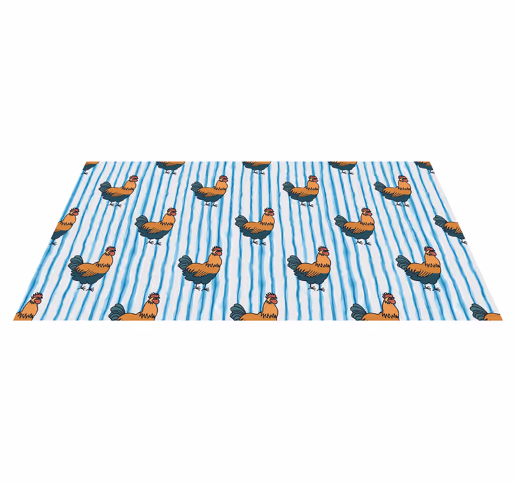 Charming hen motif animal vinyl carpet - TenStickers