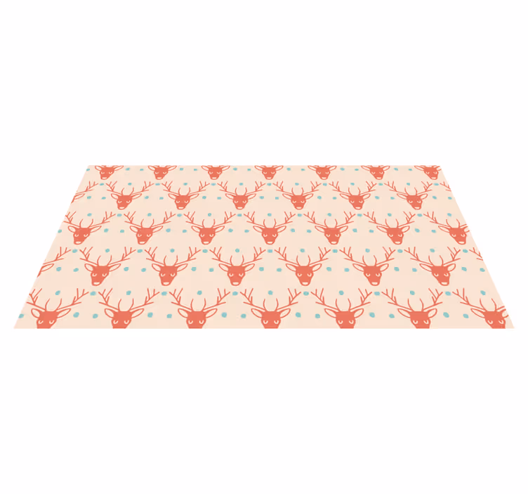 Animal vinyl carpet red antlered creatures - TenStickers