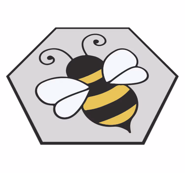 Animal vinyl carpet bee hexagon pattern - TenStickers