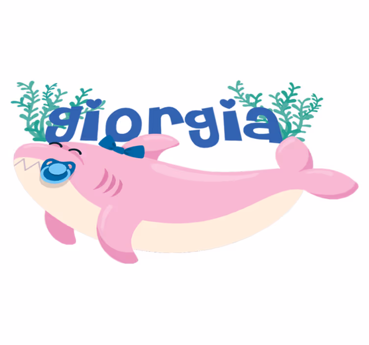 Happy shark design animal vinyl carpet - TenStickers