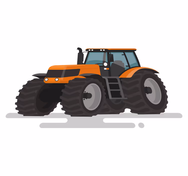 Animal vinyl carpet large tire tractor - TenStickers