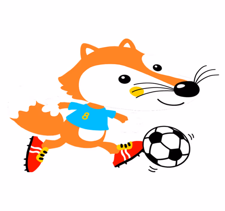 Animal vinyl carpet whimsical fox design - TenStickers